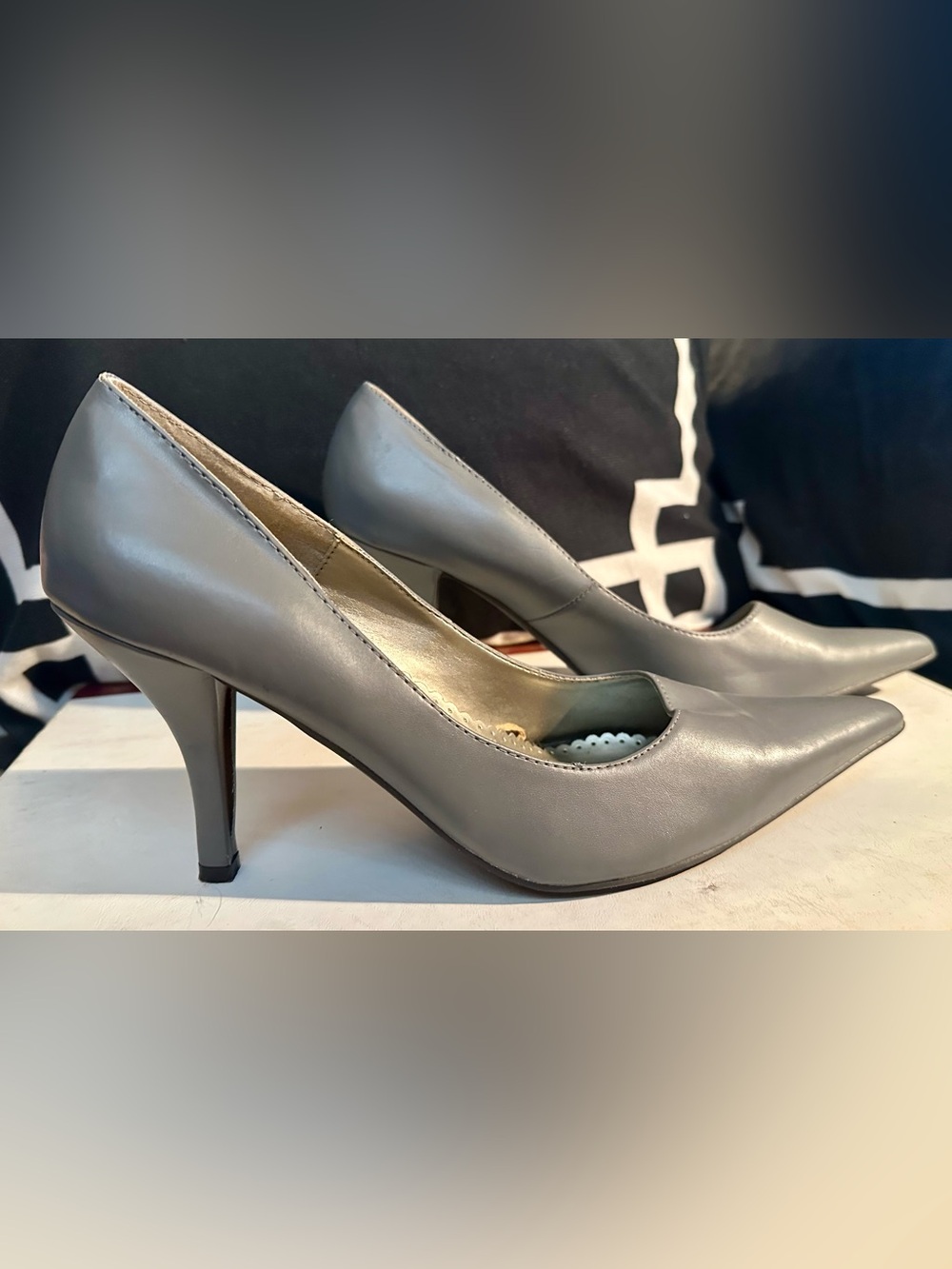 Grey Women's Classic Mid-Heel Pumps by Splash